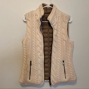 Gorgeous Burberry Brit knit and down reversible Vest